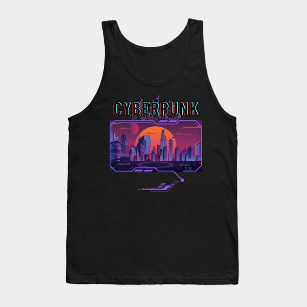 Cyberpunk City Tank Top by Ericnaitor